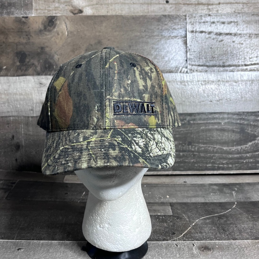 DeWalt Mossy Oak Camo Baseball Hat Adjustable Hook and Loop Camouflage Cap